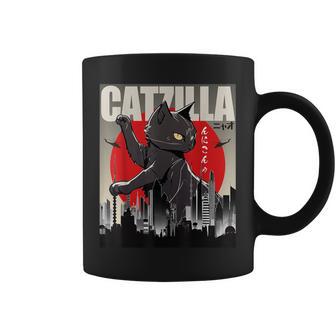 Catzilla Camisa Divertida Para Gatos Divertida Para Amantes De Los Gatos Taza de café - Regaloses