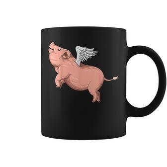 Cerdoolador Con Alas Mosca Amantes Del Cerdo Taza de café - Regaloses