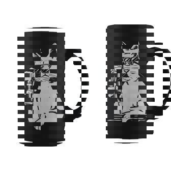 Chat Cool Lunettes Deoleil Buveur De Bière Chats Tasse - Cadeauxyz