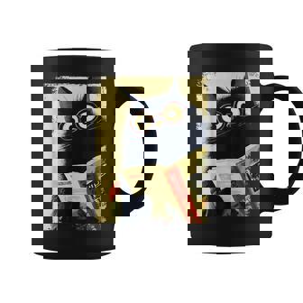 Chat Japonaisintage Pour Amoureux Des Livres Bibliothécaire Chat Papa Enseignant Tasse - Cadeauxyz