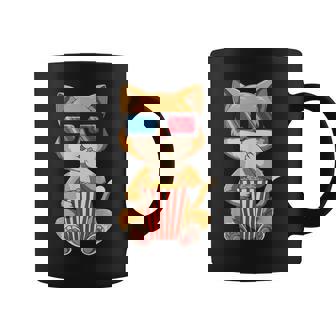 Chat Popcorn Regardant Un Film Chat Cinéma Amoureux Des Chats Tasse - Cadeauxyz