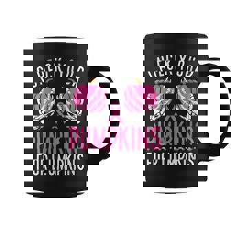 Check Your Pumpkins Halloween Breast Cancer Awareness Coffee Mug - Monsterry