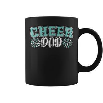 Cheer Dad My Favorite Cheerleader Calls Me Dad Teal Blue Coffee Mug - Monsterry