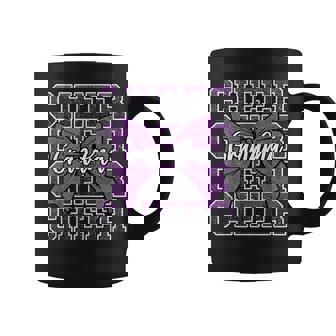Cheer Grandma Bow Sport Cheerleader Cheerleading Purple Coffee Mug - Monsterry
