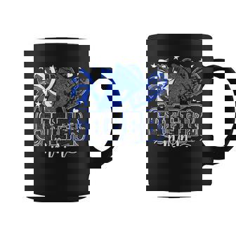 Cheer Mom Blue Cheerleader Game Day Cheer Mama Football Coffee Mug | Mazezy
