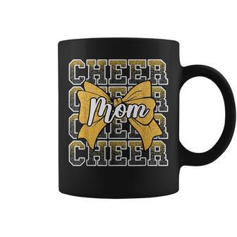Cheer Mom Mama Bow Sport Cheerleader Cheerleading Yellow Coffee Mug - Thegiftio UK