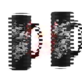 Chickadee Blossom Spring Birdwatching Bird Lover Cute Coffee Mug - Thegiftio