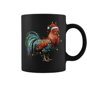 Chicken Santa Christmas Tree Lighting Xmas Coffee Mug | Mazezy