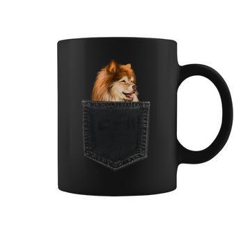 Chien Finnois De Laponie En Poche Dog In Pocket Tasse - Cadeauxyz