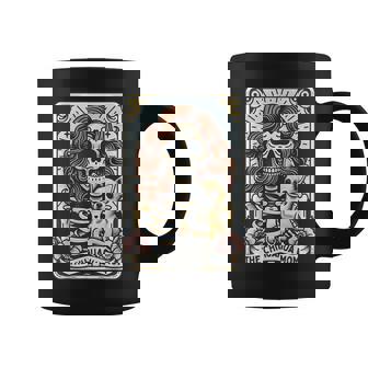 Chihuahua Mom Tarot Card Skeleton Mama Dog Lover Witchy Vibe Coffee Mug - Monsterry
