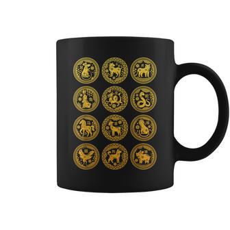 Chinese 12 Animals Zodiac Signs Happy Lunar New Year Chinese Coffee Mug - Thegiftio UK