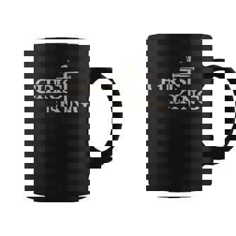 Christ Is King Nail Cross Christian Minimalist Religious Coffee Mug | Seseable CA