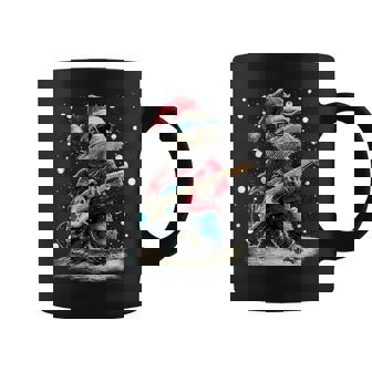 Christmas Bearded Dragon Playing Guitar Musician Animal Coffee Mug | Seseable UK