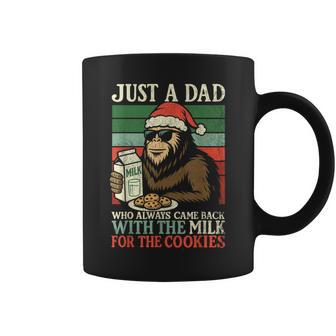 Christmas Bigfoot Papa Just A Dad Came Back Milk & Cookies Coffee Mug - Thegiftio UK