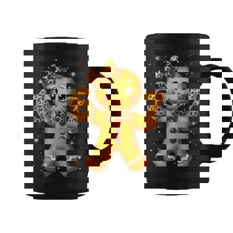 Christmas Gingerbread Six Seven 67 Leopard Bow Girl Coffee Mug | Seseable UK