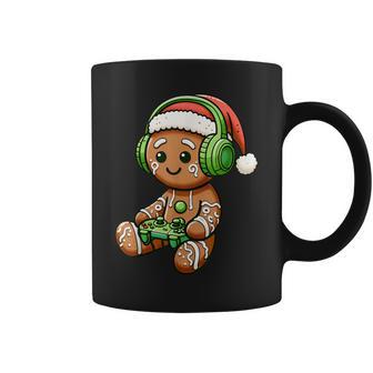 Christmas Gamer Gingerbread Santa Hat Xmas Gaming Boys Coffee Mug | Mazezy