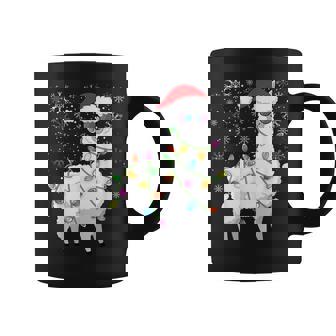 Christmas Llama Christmas Alpacaanta Llama Taza de café - Regaloses