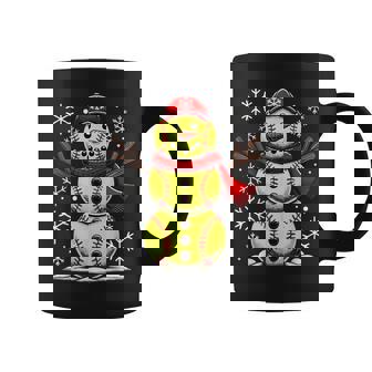 Christmas Softball Snowman Girls Softball Christmas Coffee Mug - Seseable