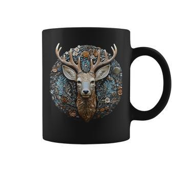 Ciervo Animal Zoo Arte Ciervo Taza de café - Regaloses