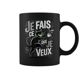 Citation Chat Je Fais Ce Que Jeeux Humour Chaton Tasse - Cadeauxyz