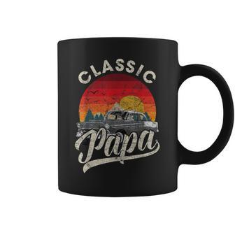 Classic Papa Saying Car Lover Dad Papa Grandpa Coffee Mug - Thegiftio