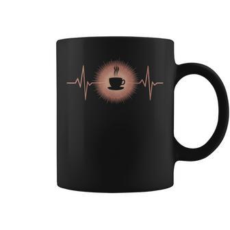 Coffee Cup Heartbeat Coffee Lover Coffee Mug - Monsterry