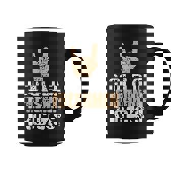 College Freshman Rocker Hand Statement Tank Top Coffee Mug | Mazezy