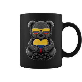 Colombia Flag Bear Colombian Pride Colombian Roots Coffee Mug - Monsterry