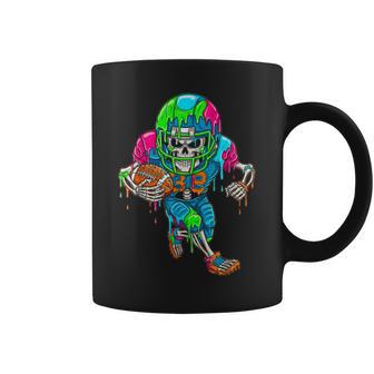 Colorful Skeleton Football Ice Cream Drip Player Coffee Mug - Thegiftio UK