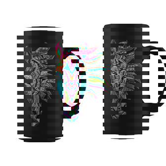 Colorful Western Horse Ornate Native American Tribal Cowgirl Coffee Mug - Monsterry