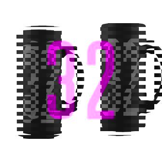 Con El Número 32 Favorita De Todos Los Fanáticos De Los Deportes Cuello Taza de café - Regaloses