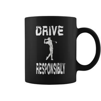 Conduce Responsablemente Divertido Golf Golf Golf Course Club Team Taza de café - Regaloses