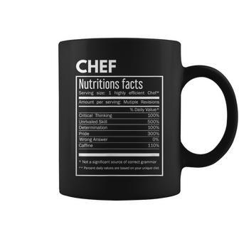 Cook Chef Datos Nutricionales Divertidos Taza de café - Regaloses