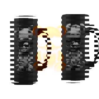 Cool Brown Bear Teddy Bear Wearing Sunglasses In Summer Coffee Mug - Seseable