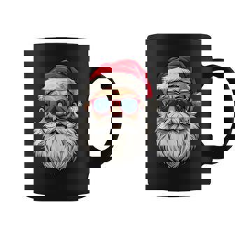 Cool Santa Claus Face Retro Sunglasses Christmas Boys Coffee Mug | Mazezy