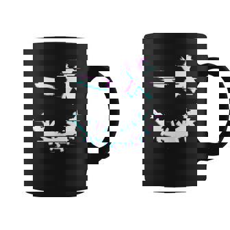 Cool Techno Glitch Smile Trippy Goa Rave Outfits Men Women Tank Top Coffee Mug | Mazezy