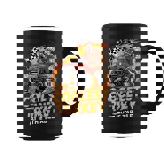 Coolest Turkey At Table Monster Truck Turkey Thanksgiving Coffee Mug - Monsterry