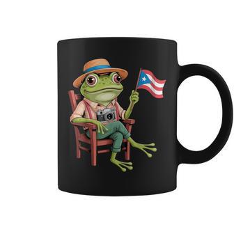 Coqui Frog Puerto Rico Flag Taino Boricua Hispanic Coffee Mug - Thegiftio UK