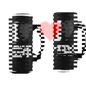 Corazón Rojo Me Encanta Tini Taza de café - Regaloses