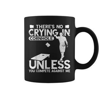 Cornhole There's No Crying Vintage Toss Game Bean Bag Player Coffee Mug - Thegiftio UK