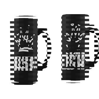 Corona King Dustin Ganador Personalizado De Primer Nombre De Cumpleaños 1 Taza de café - Regaloses