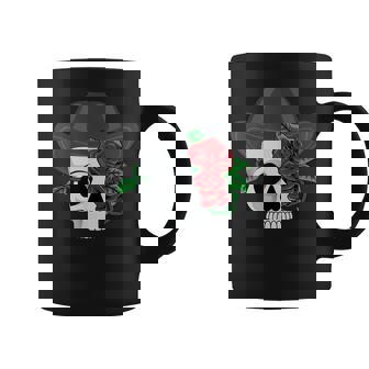 Country Y'All Gothic Alternative Skull Cowboy-Hat Coffee Mug | Mazezy