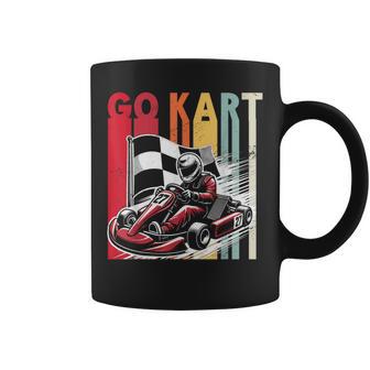 Course De Karting Pilote De Karting Passionné De Karting Karting Rétro Tasse - Cadeauxyz