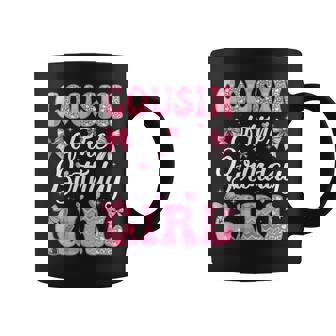 Cousin Of The Birthday Girl Family Pink Coquette Bow Coffee Mug - Monsterry