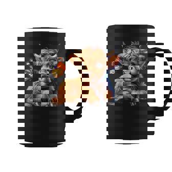 Cow Scottish Highland Cow With Butterfly Highland Cow Coffee Mug - Thegiftio