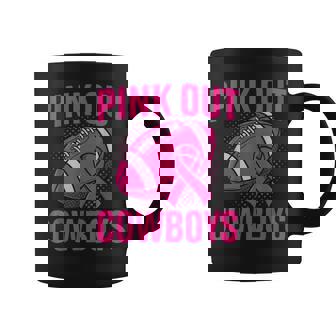 Cowboys Pink Out Football Tackle Breast Cancer Coffee Mug - Monsterry