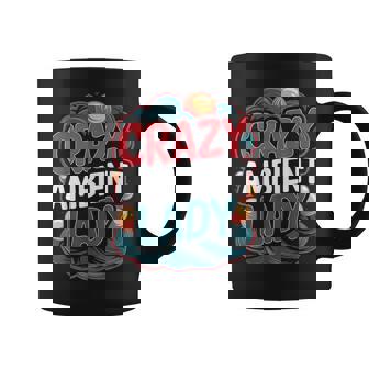 Crazy Ambient Lady Colorful Music Lover Coffee Mug | Mazezy