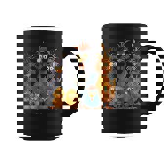 Crazy Chicken Family Eagerlys Colorful Chicken Coffee Mug | Seseable UK