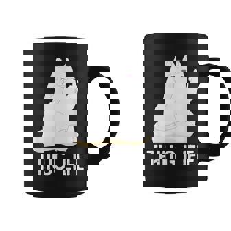 Crazy Rude Cat Thug Life Avec Majeur Tasse - Cadeauxyz