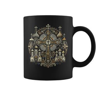 Croix Orthodoxe Russe Église Orthodoxe Chrétienne Tasse - Cadeauxyz